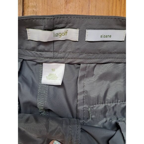 Lizgolf Sloane Pants Women's Size 10 Gray Nylon Zip Bottom And Pockets - Picture 2 of 2